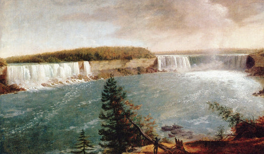 A Distant View of the Falls of Niagara, vintage artwork by John Vanderlyn, 12x8" (A4) Poster