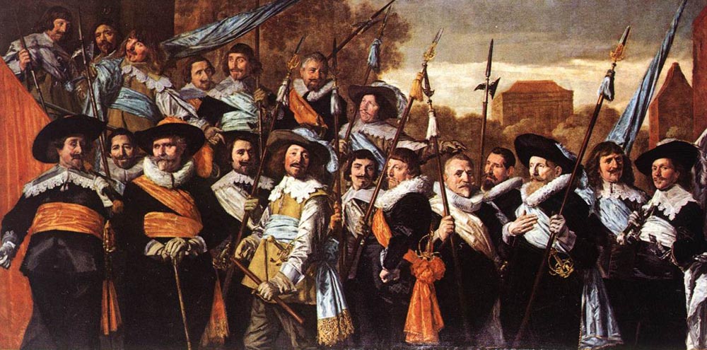 Officers and Sergeants of the St George Civic Guard Company, vintage artwork by Frans Hals, 12x8" (A4) Poster