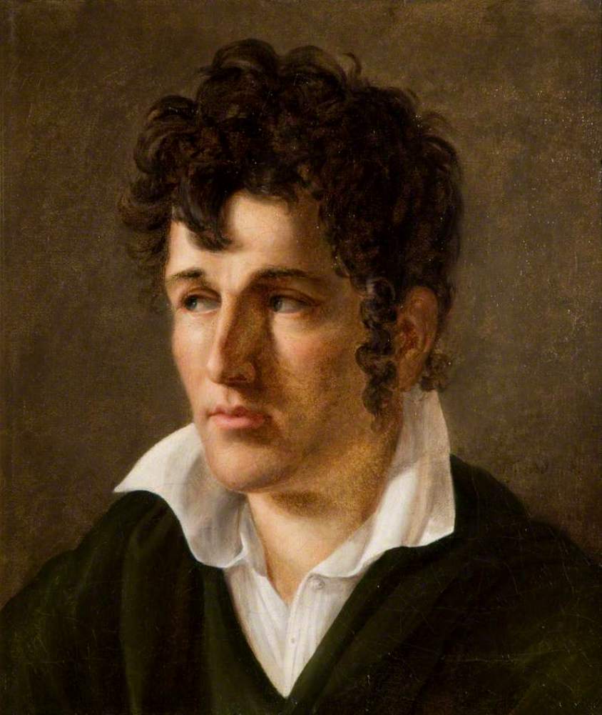 Portrait of Chateaubriand, vintage artwork by Anne-Louis Girodet de Roussy-Trioson, 12x8" (A4) Poster