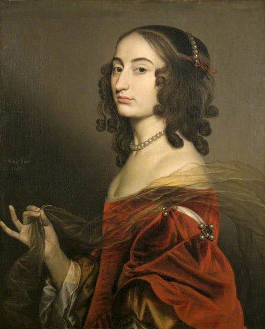 Princess Louise Hollandine, Princess Palatine, Abbess of Maubuisson, vintage artwork by Gerard van Honthorst, 12x8" (A4) Poster