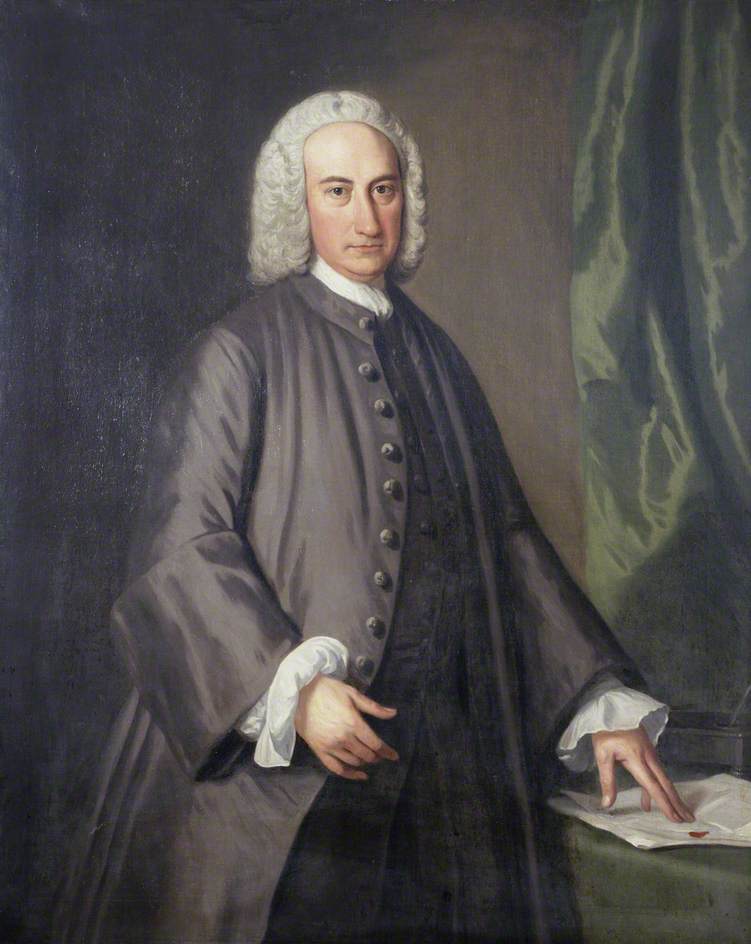 Ralph Allen, President of the Royal Devon and Exeter Hospital, vintage artwork by William Hoare, 12x8" (A4) Poster