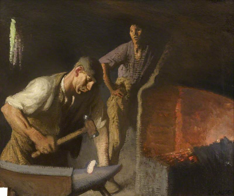 The Blacksmith by Sir George Clausen, R.A., R.W.S., R.I.,A3(16x12")Poster