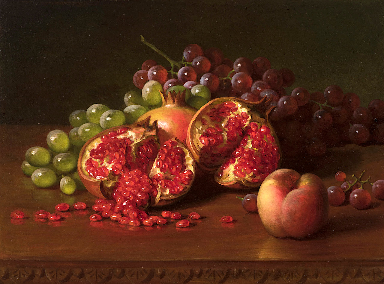 Tabletop Still Life, vintage artwork by George Henry Hall, 12x8" (A4) Poster