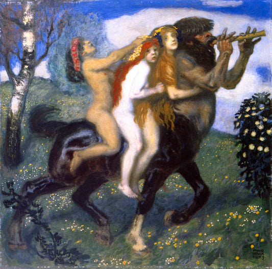 The Ride, vintage artwork by Franz von Stuck, 12x8" (A4) Poster