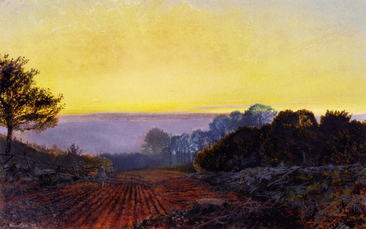 Autumn Twilight, vintage artwork by John Atkinson Grimshaw, 12x8" (A4) Poster