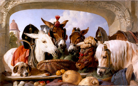 A Group of Animals, Geneva, vintage artwork by Sir Edwin Landseer, A3 (16x12") Poster Print