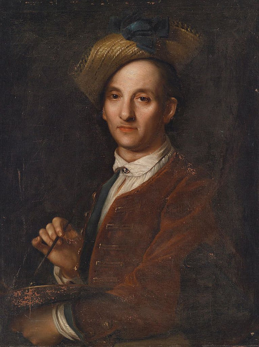 Portrait of David Hoyer, German Painter, vintage artwork by Jan Kupecky, 12x8" (A4) Poster