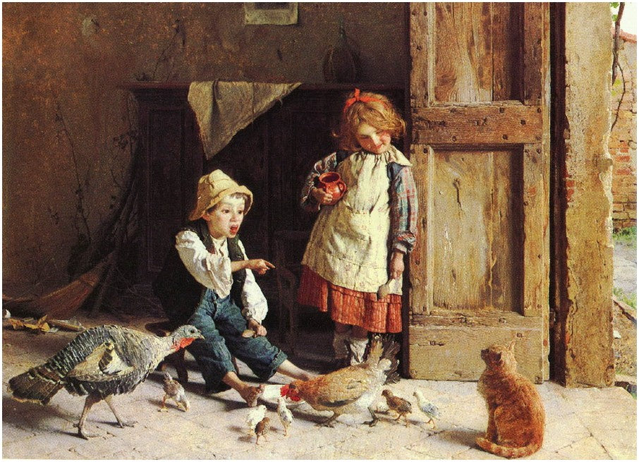 Discipline, vintage artwork by Gaetano Chierici, 12x8" (A4) Poster