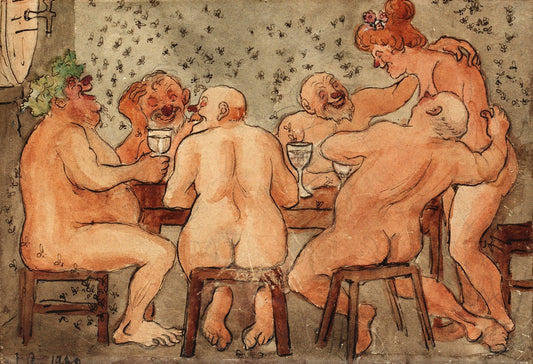 Backusfest, vintage artwork by Ivar Arosenius, 12x8" (A4) Poster
