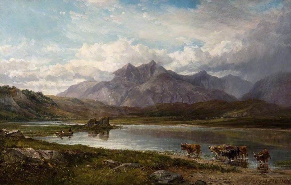 Loch Tromlee, Argyll, vintage artwork by Arthur Perigal the Younger, A3 (16x12") Poster Print