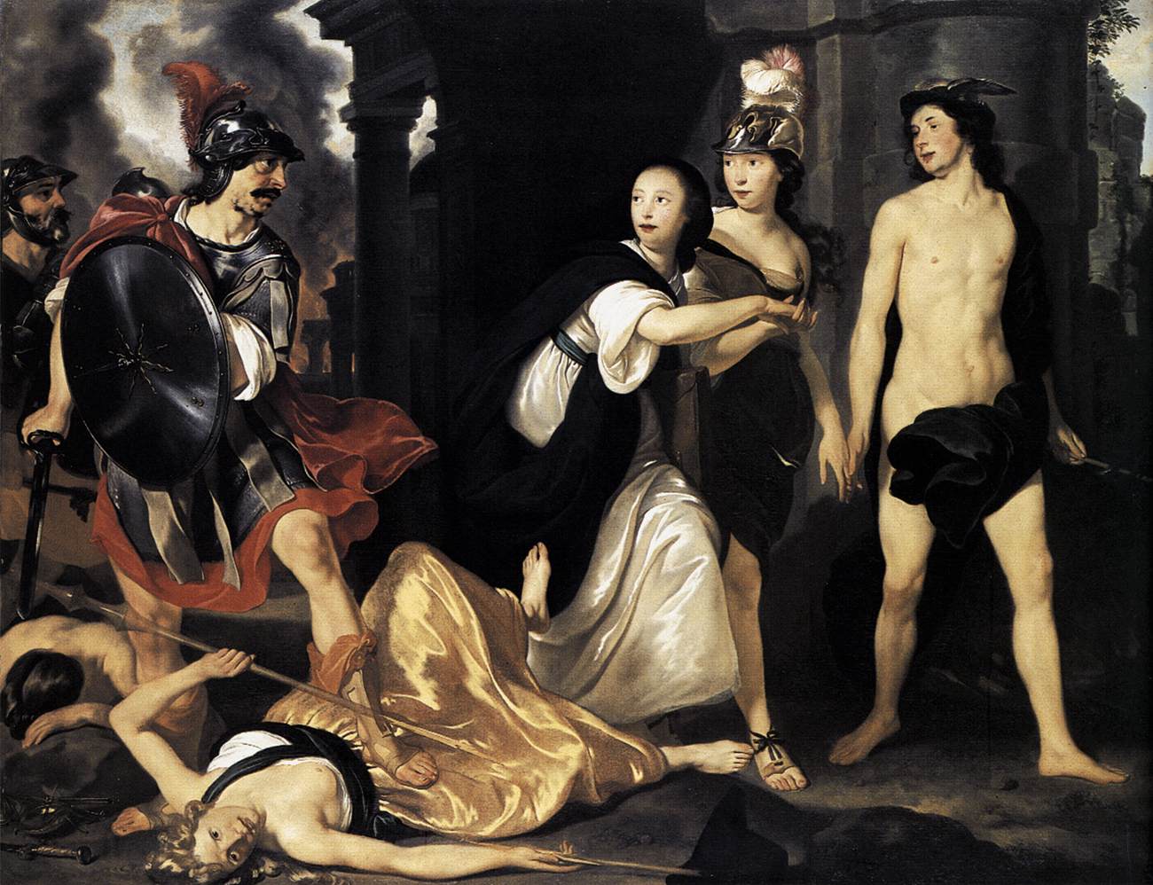 Mars Banishes ‘Nering’, vintage artwork by Abraham van den Tempel, 12x8" (A4) Poster