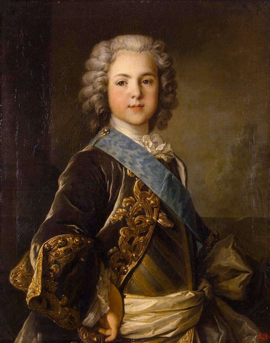 Portrait of Louis, Grand Dauphin of France, vintage artwork by Louis Tocque, 12x8" (A4) Poster