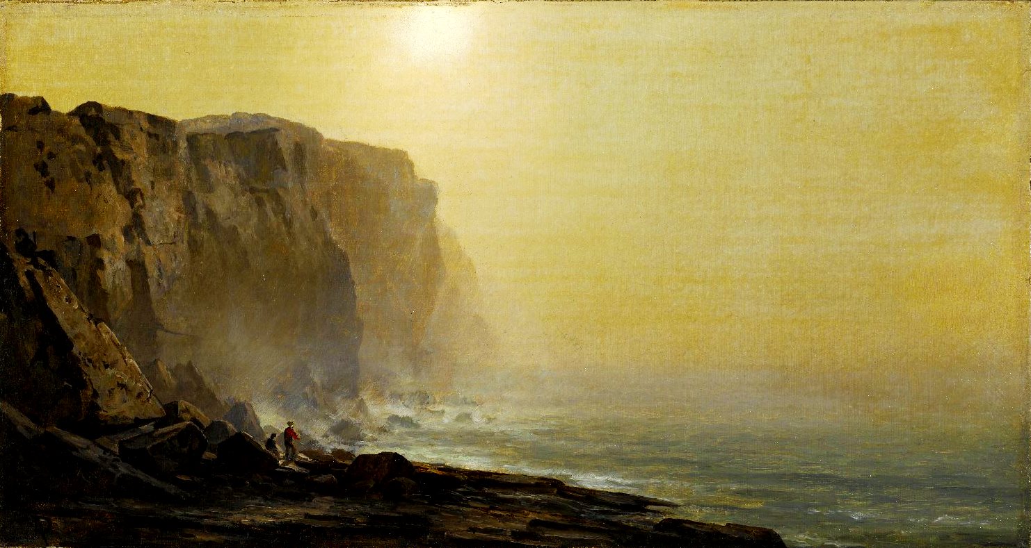 Misty Morning, Coast of Maine, vintage artwork by Arthur Parton, 12x8" (A4) Poster