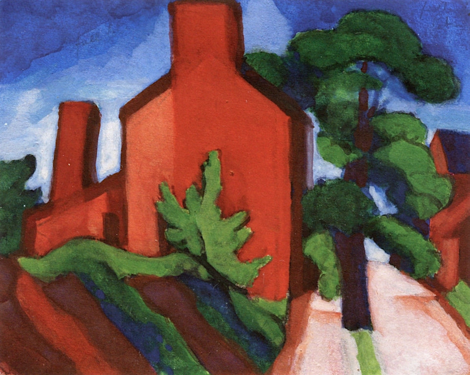 Belleville, vintage artwork by Oscar Bluemner, 12x8" (A4) Poster