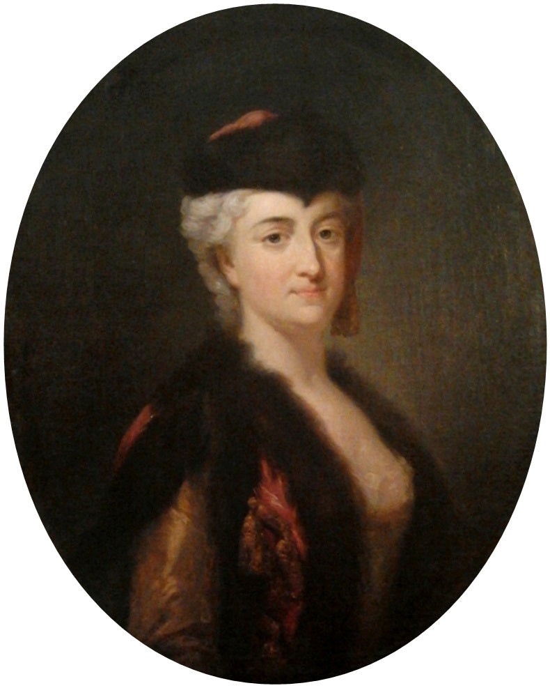 Konstancja Czartoryska in Polish Costume, vintage artwork by Marcello Bacciarelli, 12x8" (A4) Poster