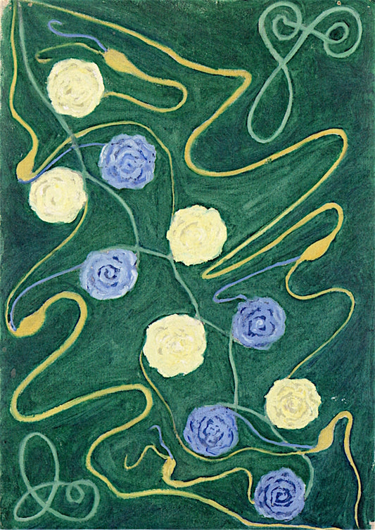 Primordial Chaos, No. 14, Group I,, vintage artwork by Hilma af Klint, 12x8" (A4) Poster
