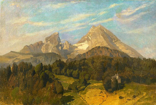 The Watzmann, vintage artwork by Adolf Heinrich Lier, 12x8" (A4) Poster