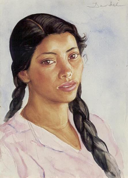 Mexican Girl by Nils Dardel,16x12(A3) Poster