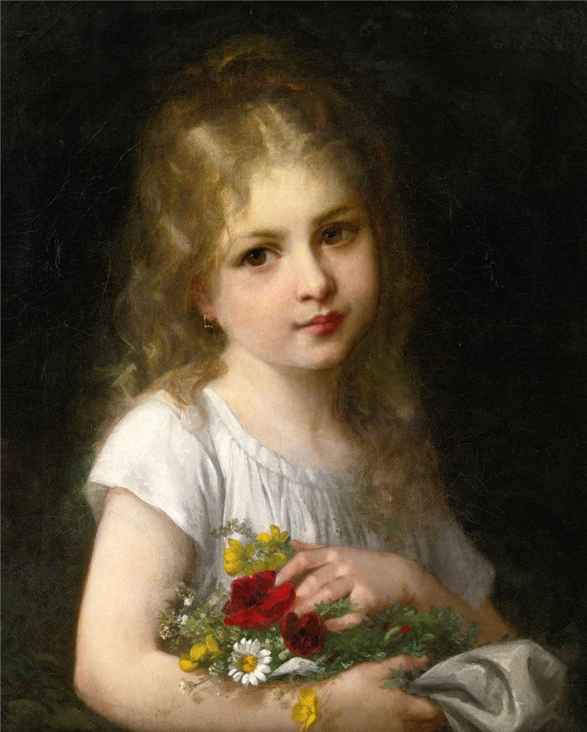 Happy Childhood, vintage artwork by Gustave Doyen, 12x8" (A4) Poster