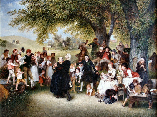 The Golden Wedding, vintage artwork by Ludwig Knaus, 12x8" (A4) Poster