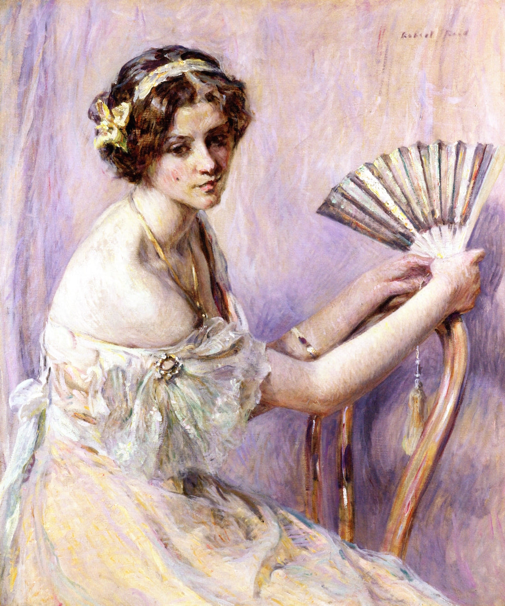 The Pearl Fan, vintage artwork by Robert Lewis Reid, 12x8" (A4) Poster