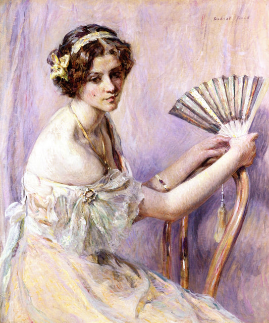 The Pearl Fan, vintage artwork by Robert Lewis Reid, 12x8" (A4) Poster
