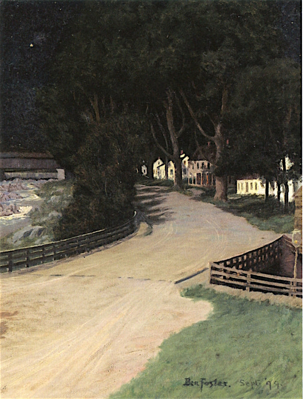 Lulled by  a Murmuring Stream, vintage artwork by Ben Foster, 12x8" (A4) Poster