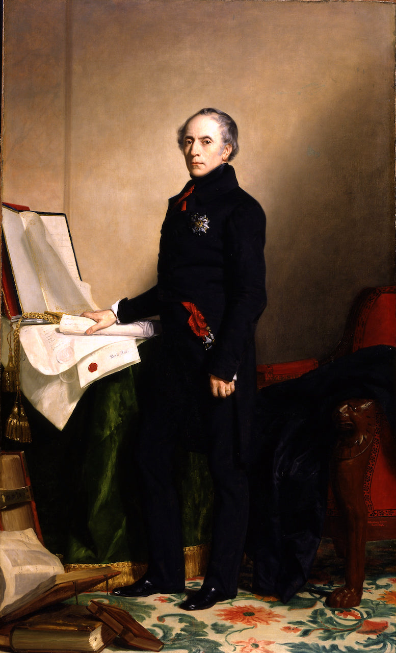 Francois Pierre Guillaume Guizot, vintage artwork by George Peter Alexander Healy, A3 (16x12") Poster Print