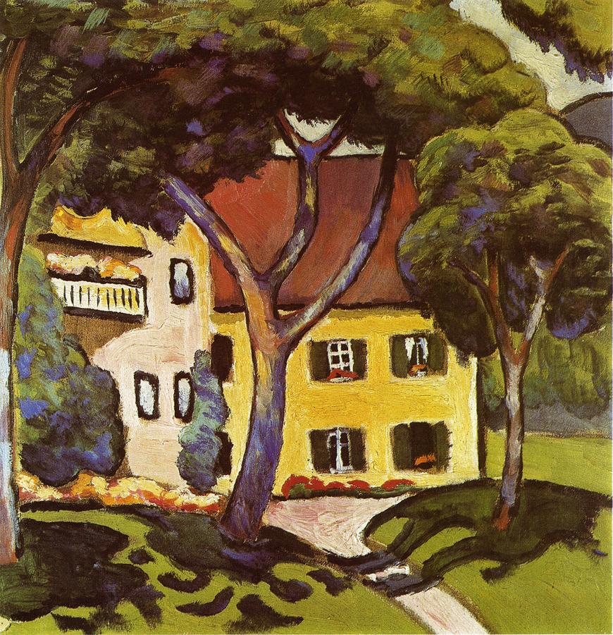 Staudacher's House at Tegernsee by August Macke,16x12(A3) Poster