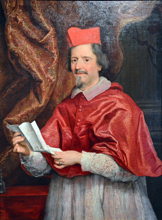 Cardinal Giulio Spinolai, vintage artwork by Giovanni Battista Gaulli, 12x8" (A4) Poster