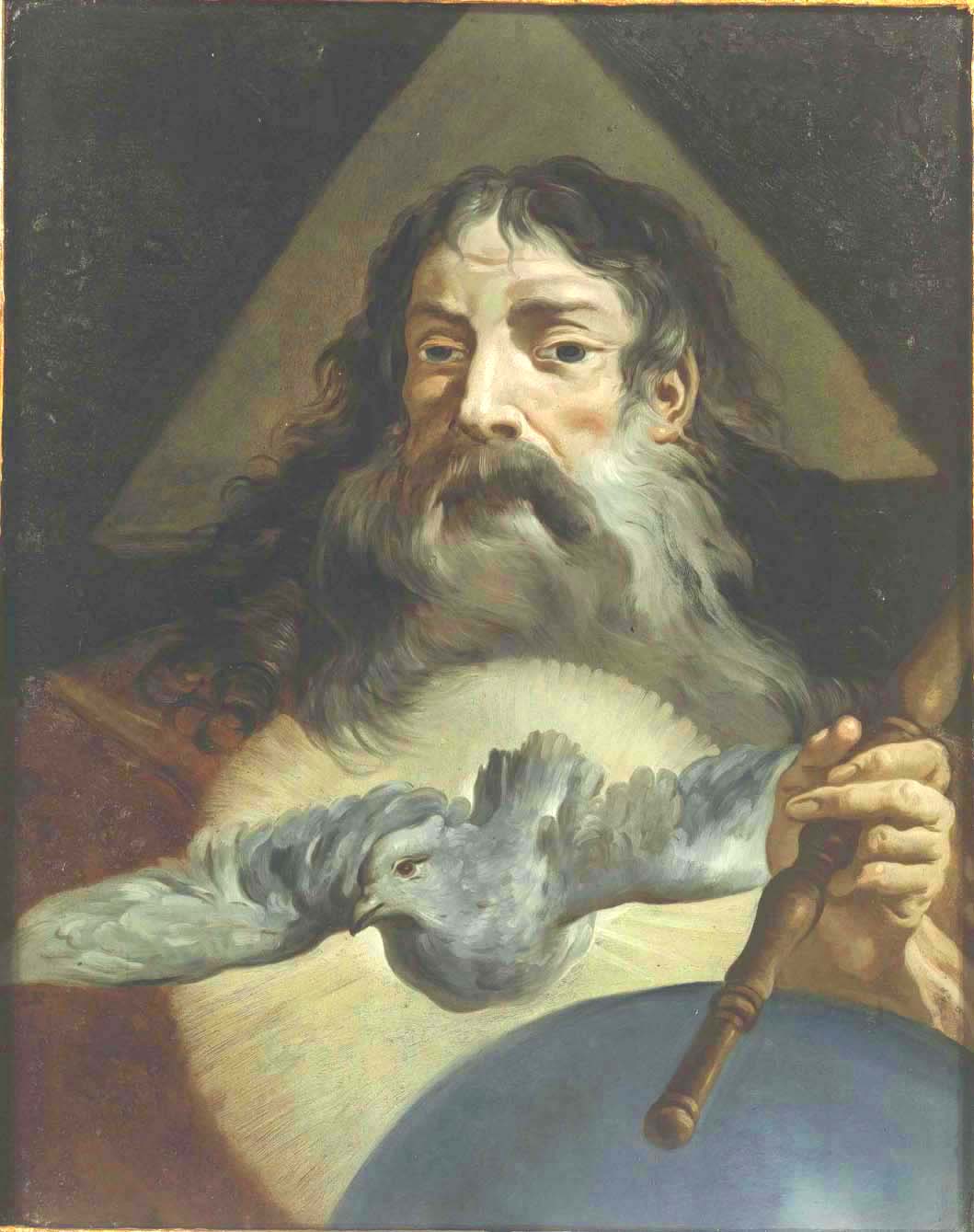 God the Eternal, vintage artwork by Giacomo Ceruti, 12x8" (A4) Poster