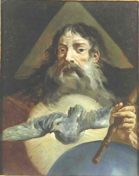 God the Eternal, vintage artwork by Giacomo Ceruti, 12x8" (A4) Poster
