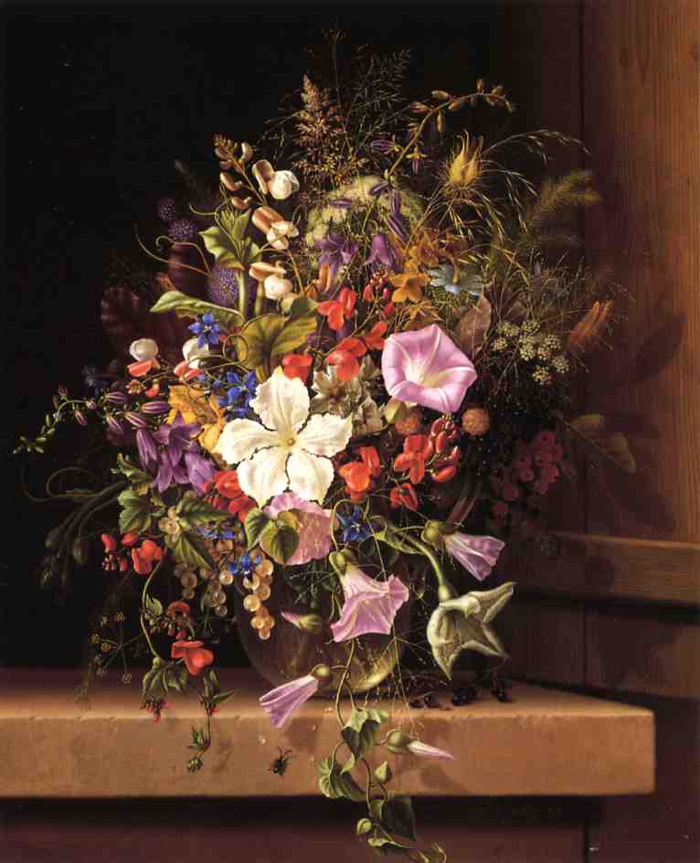 Field Flowers froom the Harz Region, vintage artwork by Adelheid Dietrich, 12x8" (A4) Poster