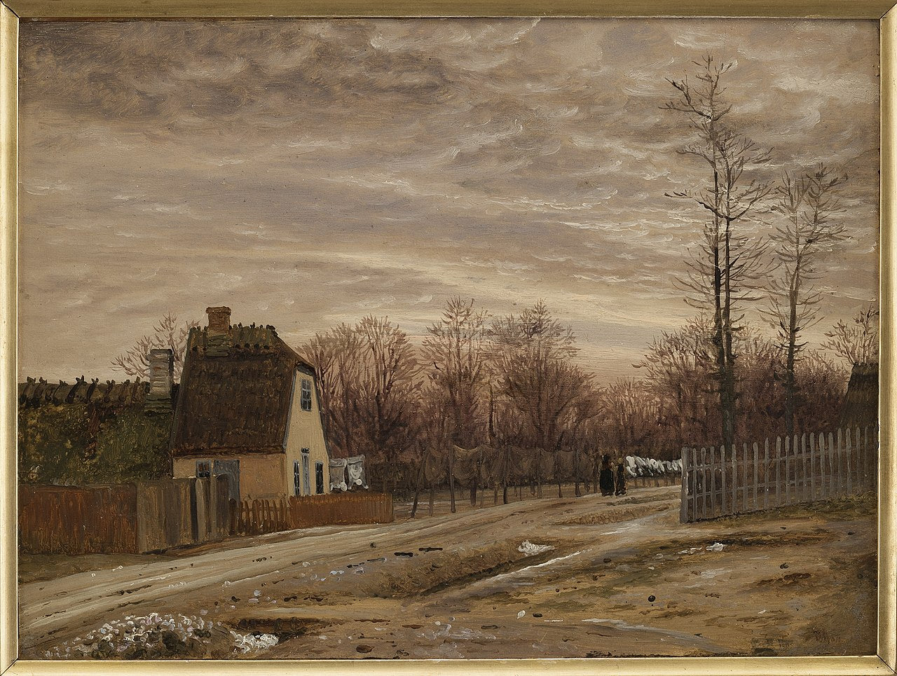 Evening after a Thaw. Taabæk, North of Copenhagen, vintage artwork by Vilhelm Kyhn, A3 (16x12") Poster Print