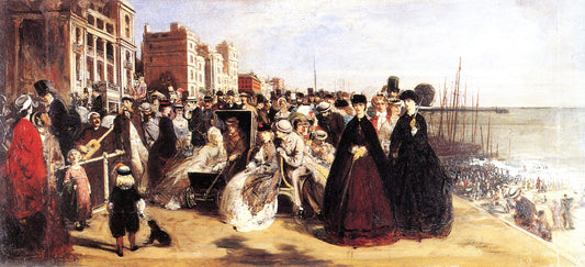 Brighton Front, vintage artwork by Abraham Solomon, 12x8" (A4) Poster