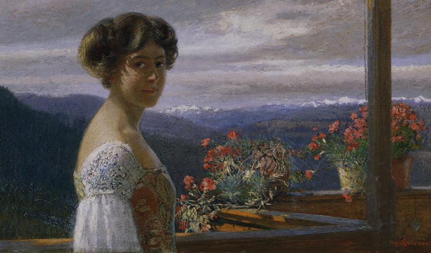 Alice Charlemont, the Artist's Daughter, vintage artwork by Hugo Charlemont, 12x8" (A4) Poster