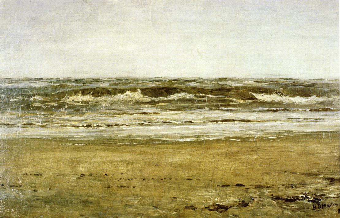 The Sea at Villerville, vintage artwork by Homer Dodge Martin, 12x8" (A4) Poster