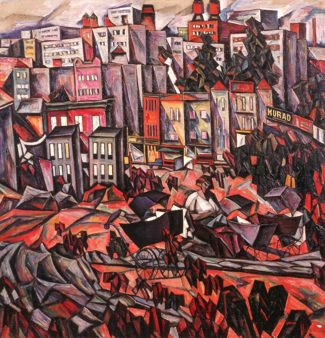 Bronx I, vintage artwork by Abraham A. Manievich, 12x8" (A4) Poster