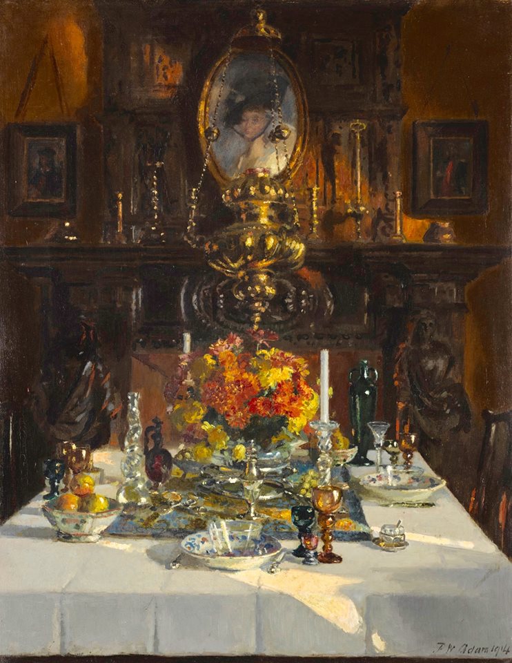 November Evening, vintage artwork by Patrick William Adam, 12x8" (A4) Poster