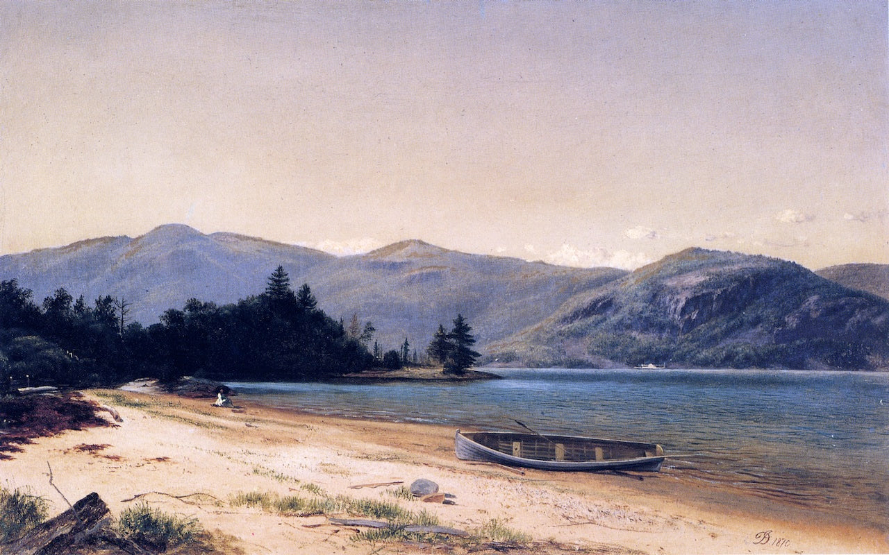 Study of Nature, Dresden, Lake George, vintage artwork by David Johnson, 12x8" (A4) Poster