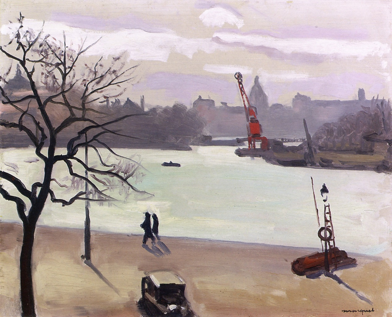 Along the Seine by Albert Marquet,16x12(A3) Poster
