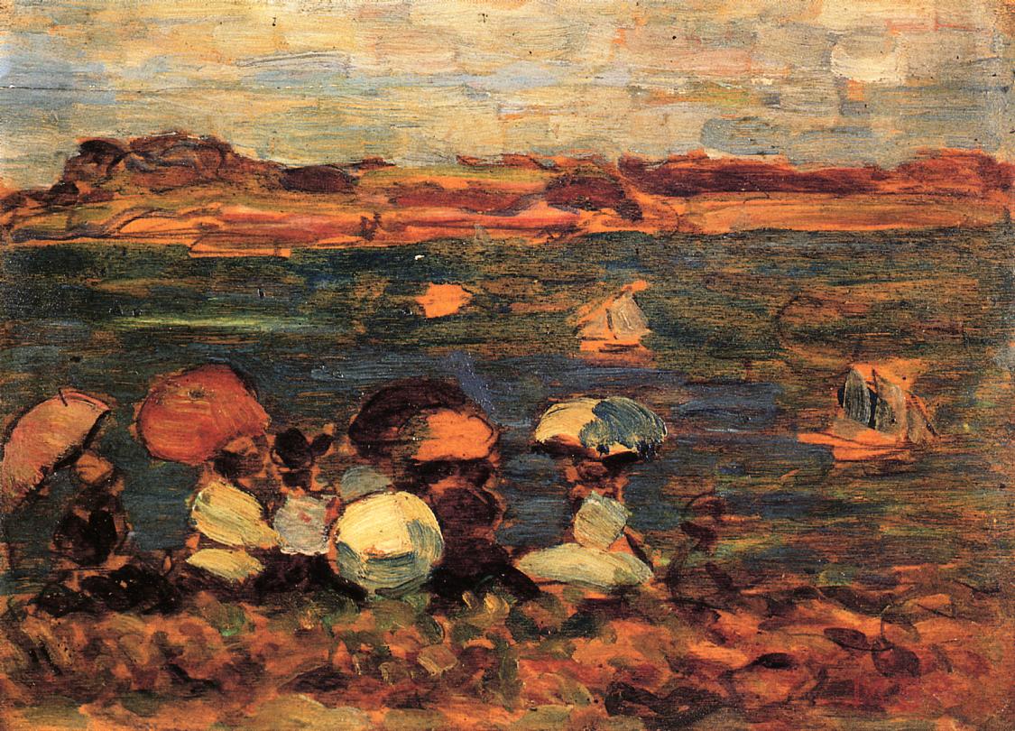Beach Scene, St. Malo by Maurice Prendergast,A3(16x12")Poster