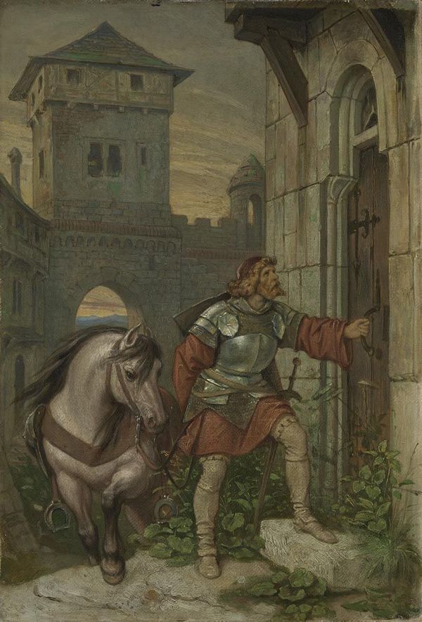 Homecoming Knight, vintage artwork by Moritz von Schwind, A3 (16x12") Poster Print