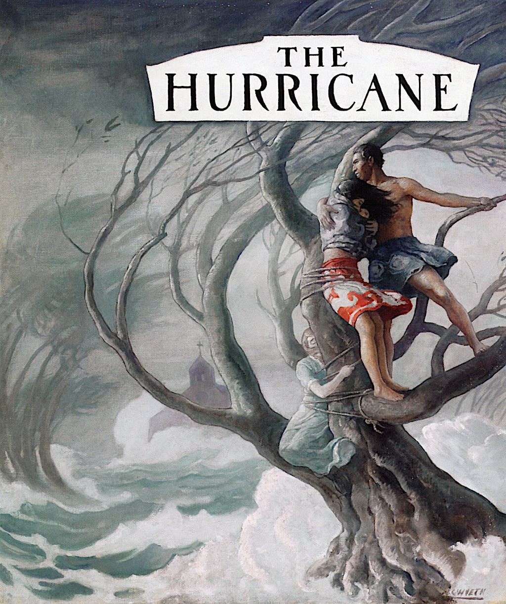The Hurricane by Newell Convers (N.C.) Wyeth,16x12(A3) Poster