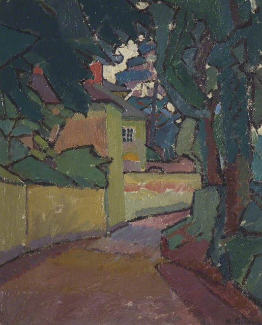 Lane, Gloucestershire, vintage artwork by Harold Gilman, 12x8" (A4) Poster