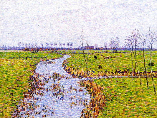 Landscape at Sluis, vintage artwork by Paul Baum, 12x8" (A4) Poster