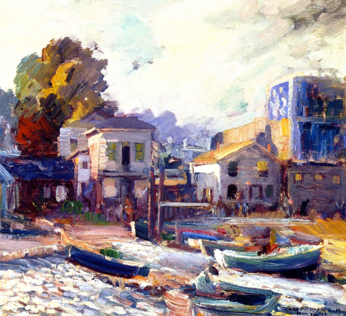 Fish Market - Monterey by Joseph Kleitsch,16x12(A3) Poster