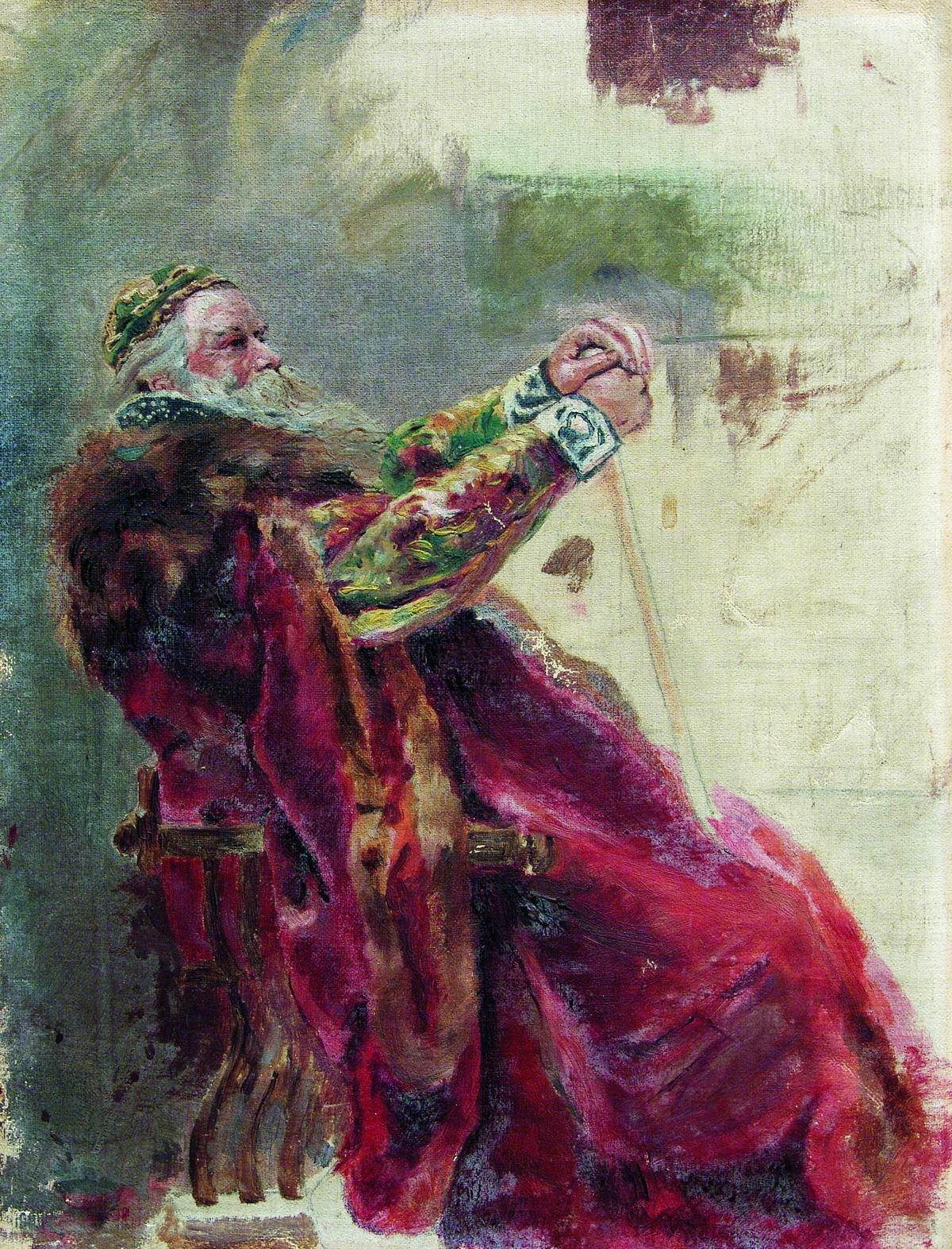 Boyar, vintage artwork by Konstantin Yegorovich Makovsky, 12x8" (A4) Poster