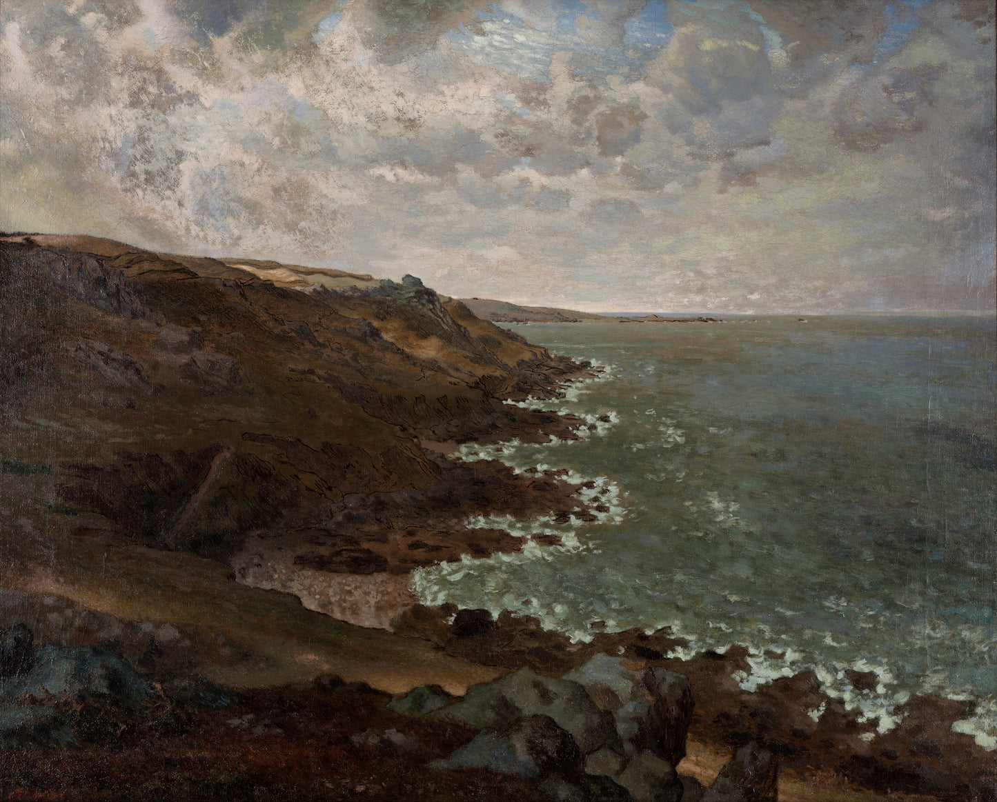 Les falaises de Greville (The Cliffs of Greville), vintage artwork by Jean-François Millet, A3 (16x12") Poster Print