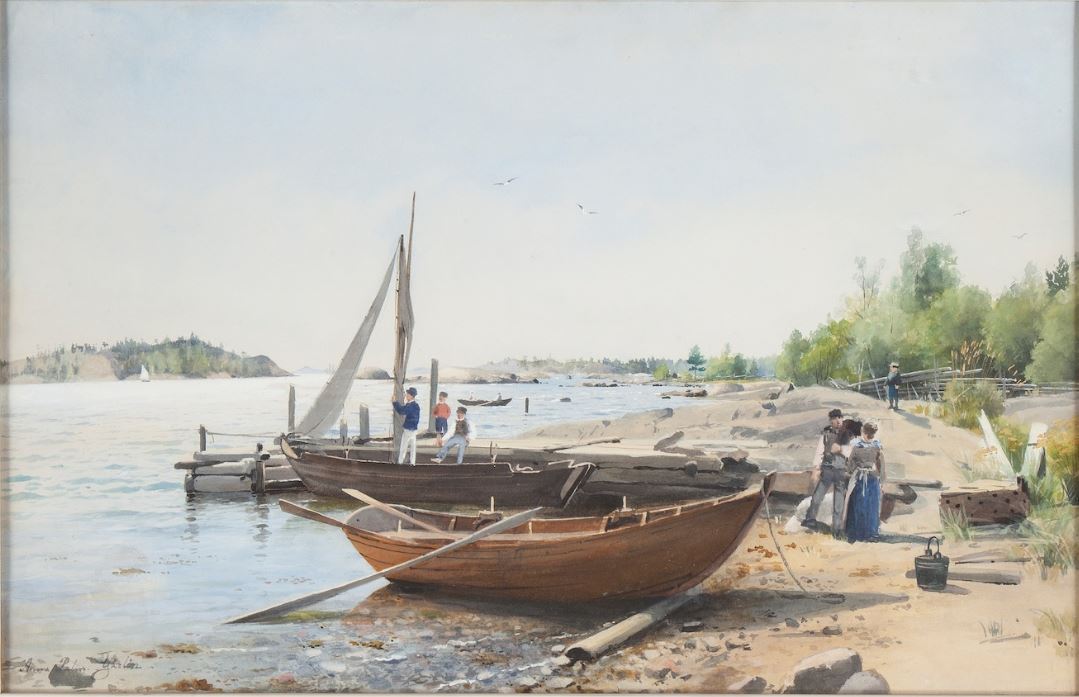 Motif from Yxlan, Stockholm Archipelago by Anna Palm de Rosa,A3(16x12")Poster
